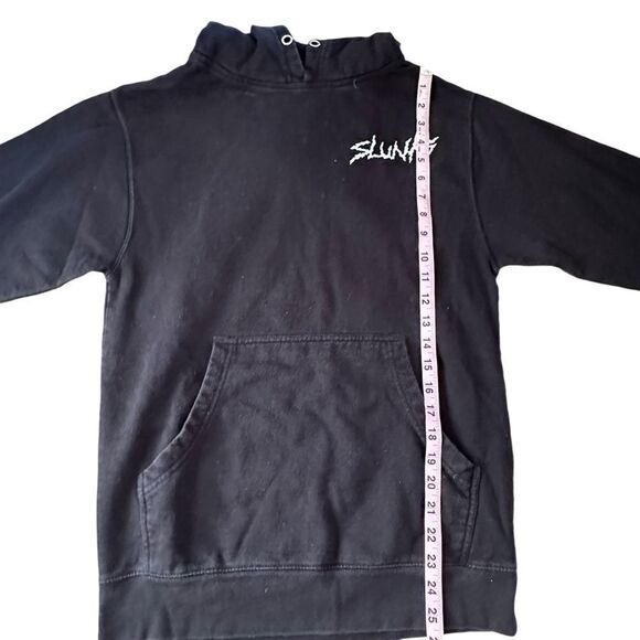 Slunks ~  “What goes around comes around” Black hoodie ~size Small - Picture 9 of 11